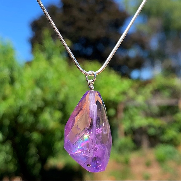 Handmade Jewelry - Amethyst Gemstone Necklace!